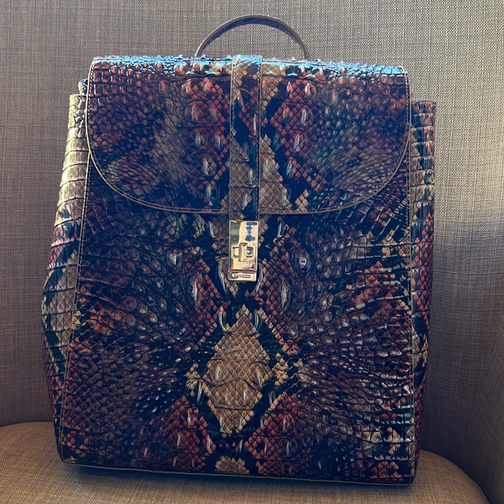 Brahmin Reptilian Backpack Used once